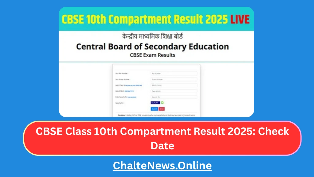 CBSE Class 10th Compartment Result 2025